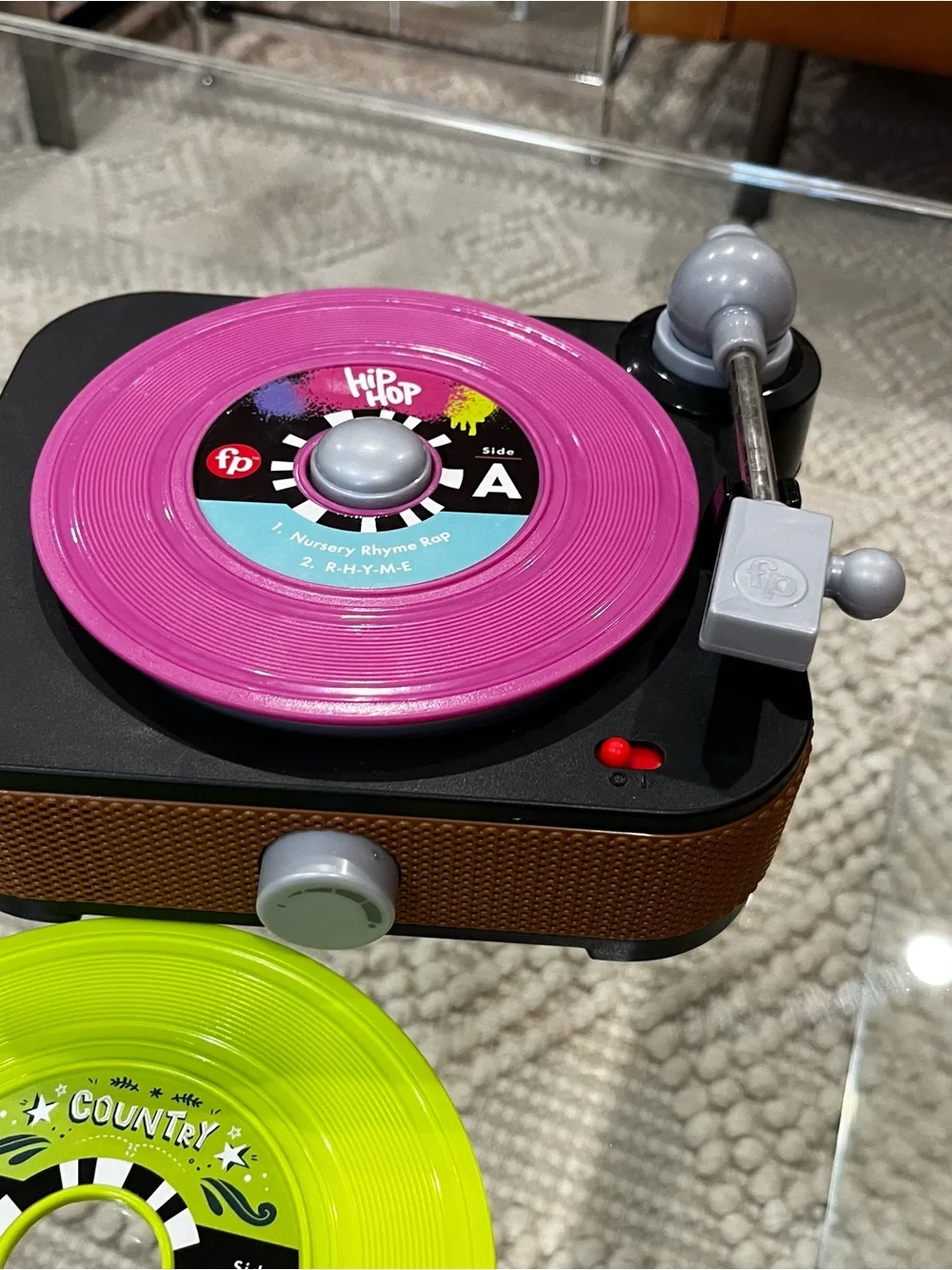 Fisher price rockin record player toy records working! Works! Music